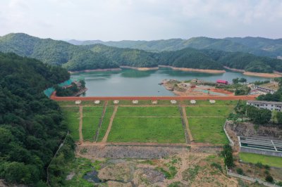 整修中的衡阳县织水湖2023年7月17日