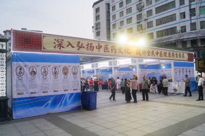 中医夜市体验中医药文化 (1)